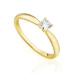 ANEL SOLITARIO - DIAMANTE 20PTS - OA