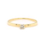 ANEL SOLITARIO - DIAMANTE 7 PTS - OA