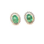 BRINCO VIDA ESMERALDA OVAL E DIAMANTES - OA