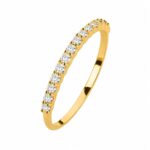 ANEL MEIA ALIANÇA VEGA DIAMANTES 2 PTS OA
