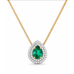 GARGANTILHA AURA ESMERALDA E DIAMANTES OA